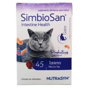 Suplemento Probiótico Simbiosan Gatos Nutrasyn - 45 Tabletes